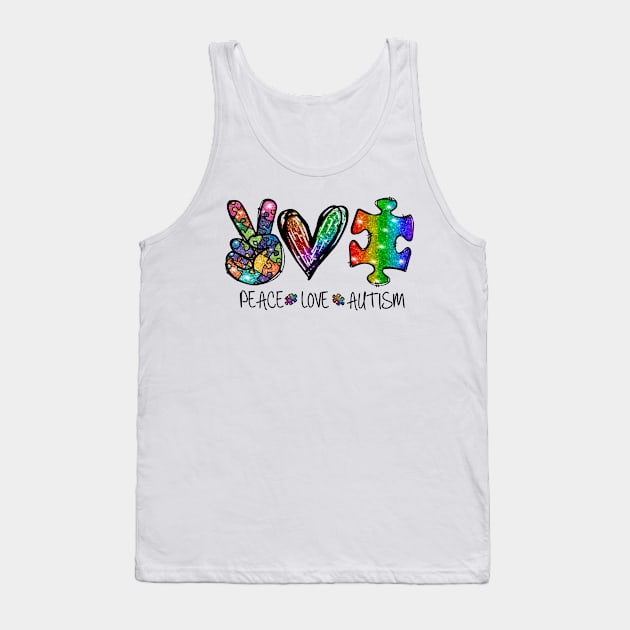 Peace Love Autism Awareness Tank Top by Ripke Jesus